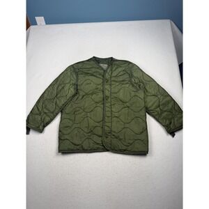 Vintage US Army Jacket Mens Medium Green Quilted Liner Cold Weather Coat Field